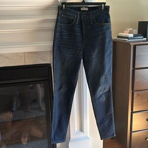 Madewell 10 inch high rise skinny jeans dark wash NWT